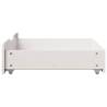 Under-Bed Drawers 2 pcs - White Solid Pinewood Storage