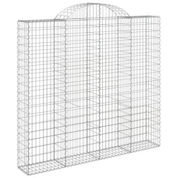 Arched Gabion Baskets - 50 pcs Galvanised Iron 200x50x180/200 cm