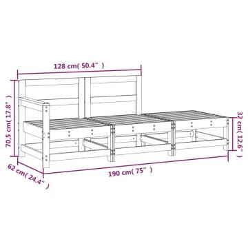 3 Piece Garden Lounge Set - Solid Douglas Wood | HipoMarket