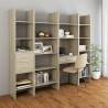 4 Piece Book Cabinet Set - Sonoma Oak Engineered Wood