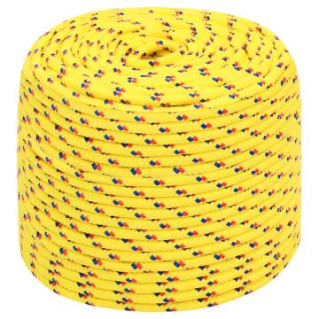 Boat Rope Yellow 10mm 50m Polypropylene - Durable & Versatile