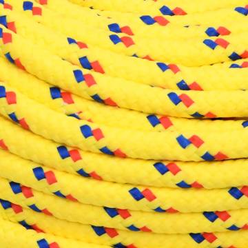 Boat Rope Yellow 10mm 50m Polypropylene - Durable & Versatile