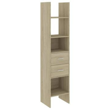 4 Piece Book Cabinet Set - Sonoma Oak Engineered Wood