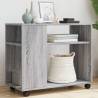  Side Table with Wheels Grey Sonoma 70x35x60 cm Engineered Wood Colour grey sonoma Quantity in Package 1 