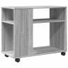 Side Table with Wheels Grey Sonoma - Stylish & Practical