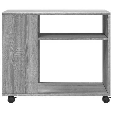 Side Table with Wheels Grey Sonoma - Stylish & Practical