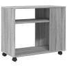 Side Table with Wheels Grey Sonoma - Stylish & Practical