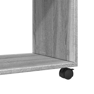 Side Table with Wheels Grey Sonoma - Stylish & Practical