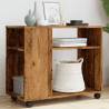  Side Table with Wheels Old Wood 70x35x60 cm Engineered Wood Colour old wood Quantity in Package 1 