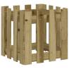 Garden Planter with Fence Design - 40x40 cm Pine Wood