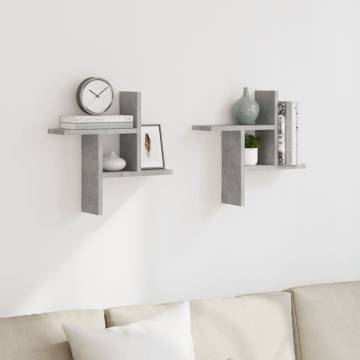 Concrete Grey Wall Shelves - Stylish Storage Solution | HipoMarket