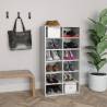 Shoe Rack Concrete Grey 54x34x100.5 cm Engineered Wood Colour concrete grey Quantity in Package 1 Number of Number of shelves 