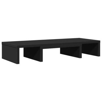 Adjustable Black Monitor Stand | Durable Engineered Wood