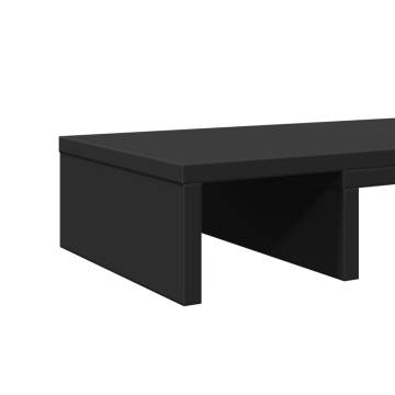 Adjustable Black Monitor Stand | Durable Engineered Wood