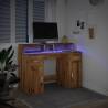 LED Desk in Artisian Oak - Stylish & Functional - Hipomarket