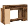 Desk with LED Lights - Old Wood 140x55 cm | Hipomarket