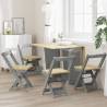 Corona Grey Foldable Dining Chairs - 4 pcs Pine Wood Set