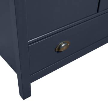 3-Door Wardrobe Hill Grey - Solid Pine Wood | Hipomarket