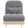 Futon Sofa Bed with Mattress | Solid Pine Wood, 70x206 cm