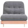 Futon Sofa Bed with Mattress - Solid Wood Douglas 90x206 cm