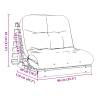 Futon Sofa Bed with Mattress - Solid Wood Douglas 90x206 cm