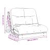 Futon Sofa Bed with Mattress - Solid Pine Wood 100x206 cm