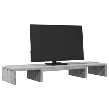 Adjustable Monitor Stand Riser - Grey Sonoma (80x24 cm)