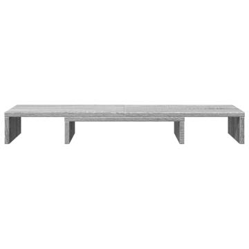 Adjustable Monitor Stand Riser - Grey Sonoma (80x24 cm)