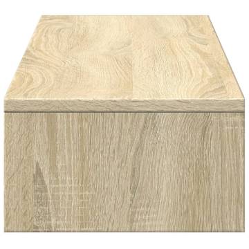 Monitor Stand with Drawers - Sonoma Oak 100x27x15 cm