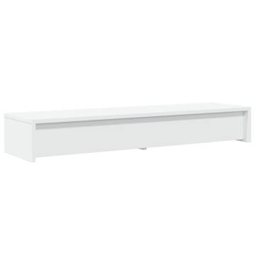 Monitor Stand with Drawers - White 100x27x15 cm | HipoMarket