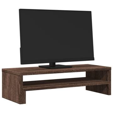 Monitor Stand Brown Oak | Stylish & Practical Workspace Solution