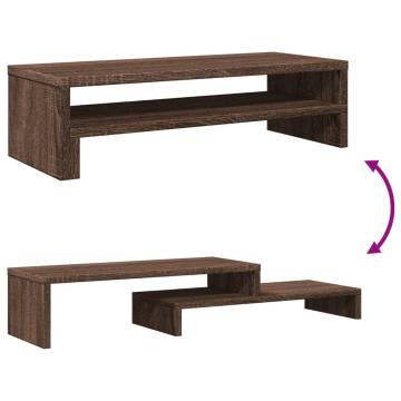 Monitor Stand Brown Oak | Stylish & Practical Workspace Solution