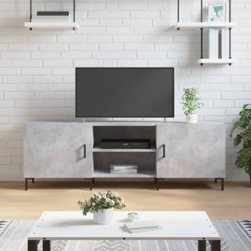 Stylish TV Cabinet Concrete Grey 150x30x50 cm | HipoMarket