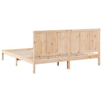 Extra Long Bed Frame 180x210 cm - Solid Wood | HipoMarket