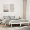  Extra Long Bed Frame without Mattress White 160x210 cm Solid Wood Colour white Size 160 x 210 cm 