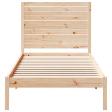 Extra Long Solid Wood Bed Frame 90x220 cm - HipoMarket UK