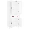 Stylish Highboard in White - 69.5x34x180 cm | HipoMarket UK