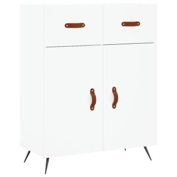 Stylish Highboard in White - 69.5x34x180 cm | HipoMarket UK