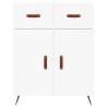 Stylish Highboard in White - 69.5x34x180 cm | HipoMarket UK