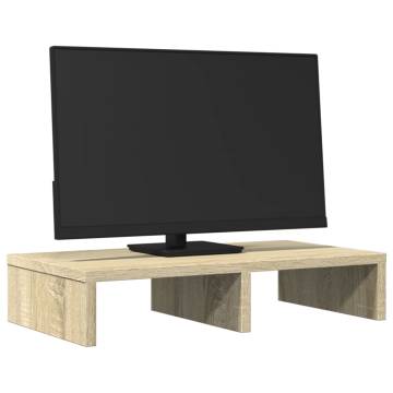 Sonoma Oak Monitor Stand - Enhanced Viewing & Ergonomic Design