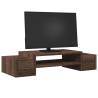 Monitor Stand with Storage - Brown Oak | Hipomarket UK