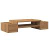 Ergonomic Monitor Stand with Storage - Artisian Oak