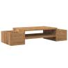 Ergonomic Monitor Stand with Storage - Artisian Oak