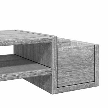 Monitor Stand with Storage - Grey Sonoma, 100x27 cm