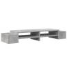 Monitor Stand with Storage - Concrete Grey | Hipomarket UK