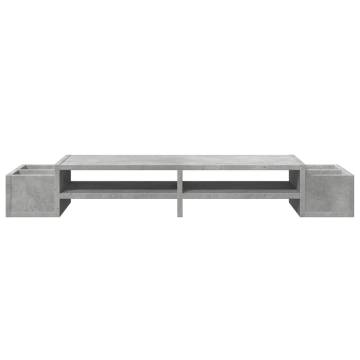 Monitor Stand with Storage - Concrete Grey | Hipomarket UK