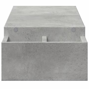 Monitor Stand with Storage - Concrete Grey | Hipomarket UK