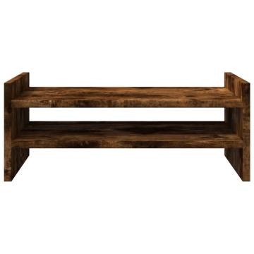 Monitor Stand Smoked Oak - Ergonomic & Stylish | HipoMarket