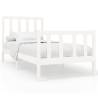 White Solid Wood Pine Bed Frame 100x200 cm | Hipomarket UK