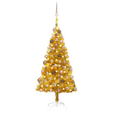 Pre-lit Gold Christmas Tree with Ball Set | 120 cm | Hipomarket